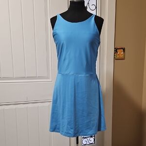 Calvin Klein Blue Performance Stretch Built In Shorts Dress L